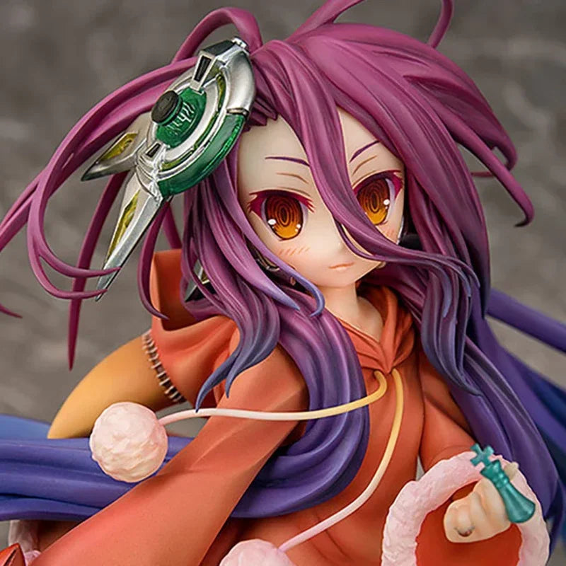 No Game No Life Figures Zero Shiro Stephanie Dola 22cm Anime Model Dolls Figurines Action  Schwi Jibril Fairy Shampoo Figurine
