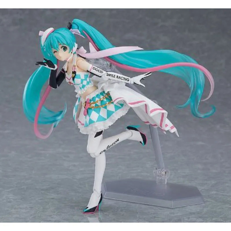 Max Factory Figma SP-119 Hatsune Miku - Racing 2019 Ver., 140mm Movable Doll, PVC/ABS, All-Ages Action Figurine for Anime Fans