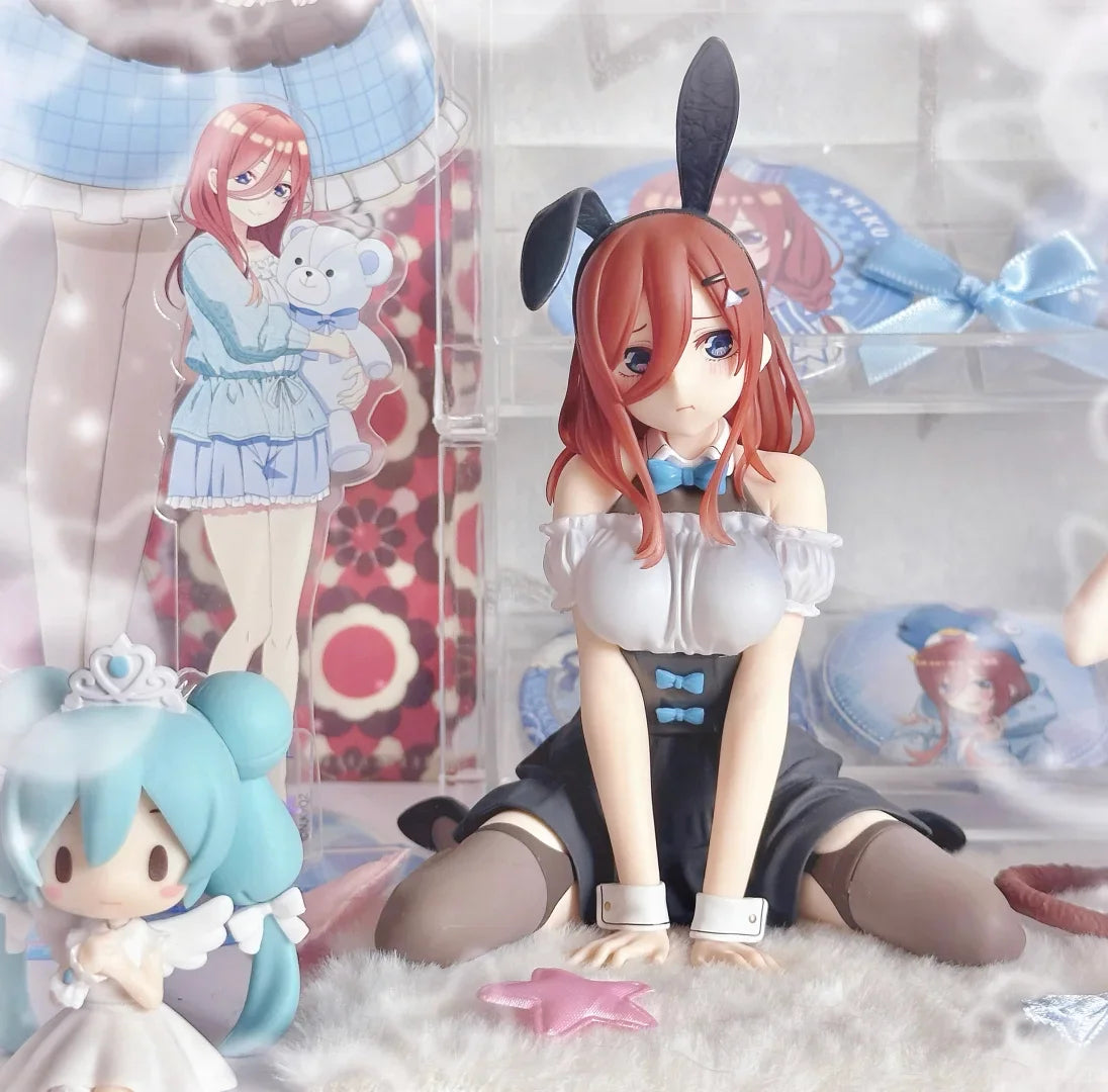 Yotsuba Anime Kawaii Nakano Nino Figurine The Quintessential Quintuplets Cat Nakano Miku action figure PVC Collection Toys Gifts