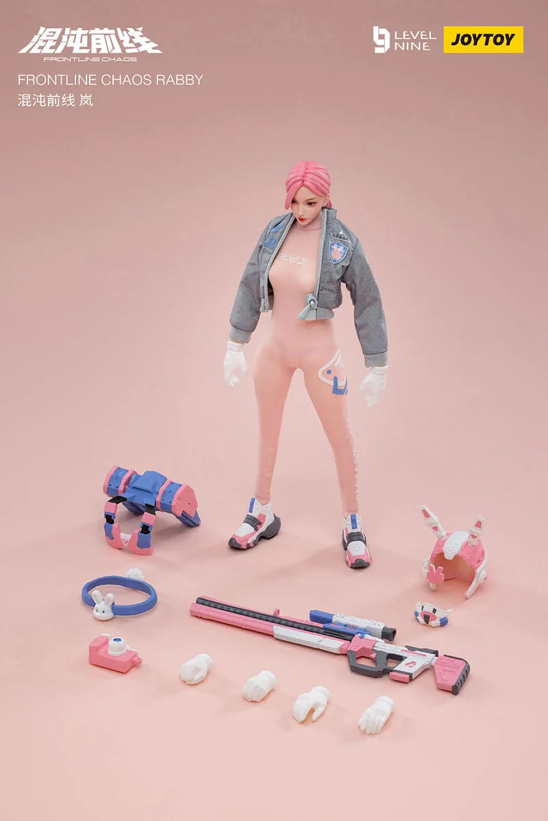 JOYTOY FRONTLINE RABBY 1/12 Women Soldier Rabbit Girl Warrior Kawaii Fighting Beauty Lan Dolls Full Set 6Inch Action Figure