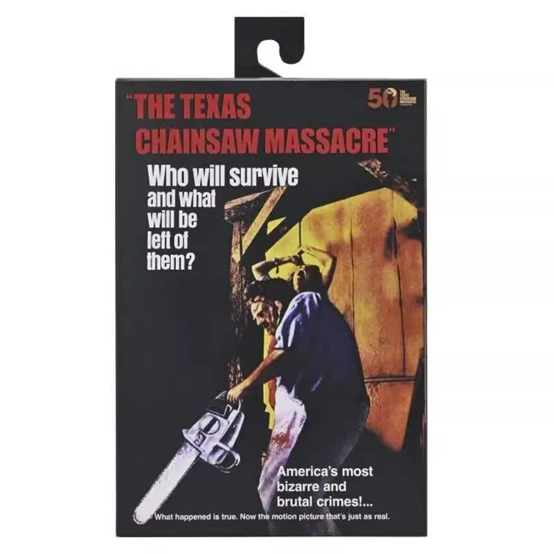 NECA 41607 Toys Texas Chainsaw Massacre Clothed Action Figure Leatherface 50th Anniversary 18 cm Original Model Anime Doll Gifts