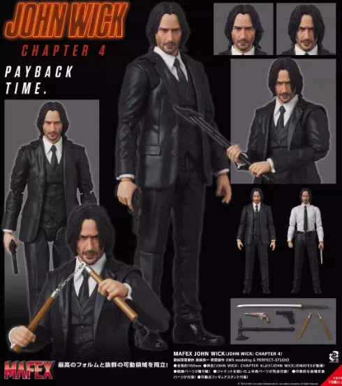 Mafex 212 John Wick Kapitel 4 Bewegliche Gelenke PVC Sammler-Actionfigur Spielzeug
