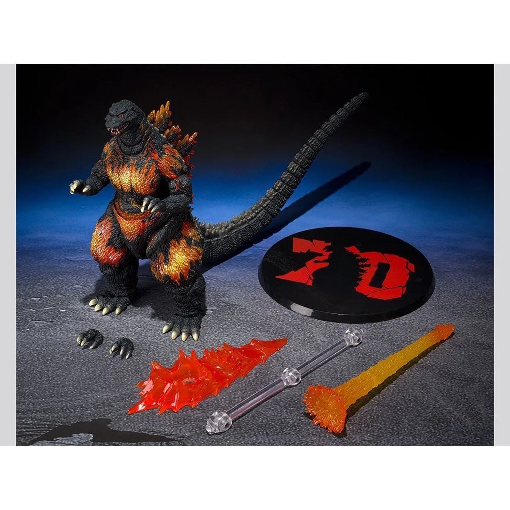 Original Bandai S.H.Monsterarts Burning Godzilla Action Figure 70th Anniversary Ver. Godzilla 1995 Anime Figure Birthday Gift