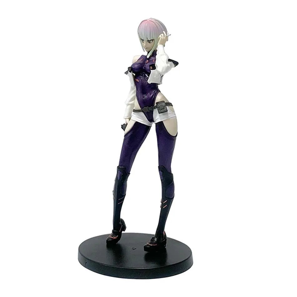 22CM Anime Game Cyberpunk: Edgerunners Lucy Figure Standing Anime Model Toy Gift Collection Aciton Figure PVC