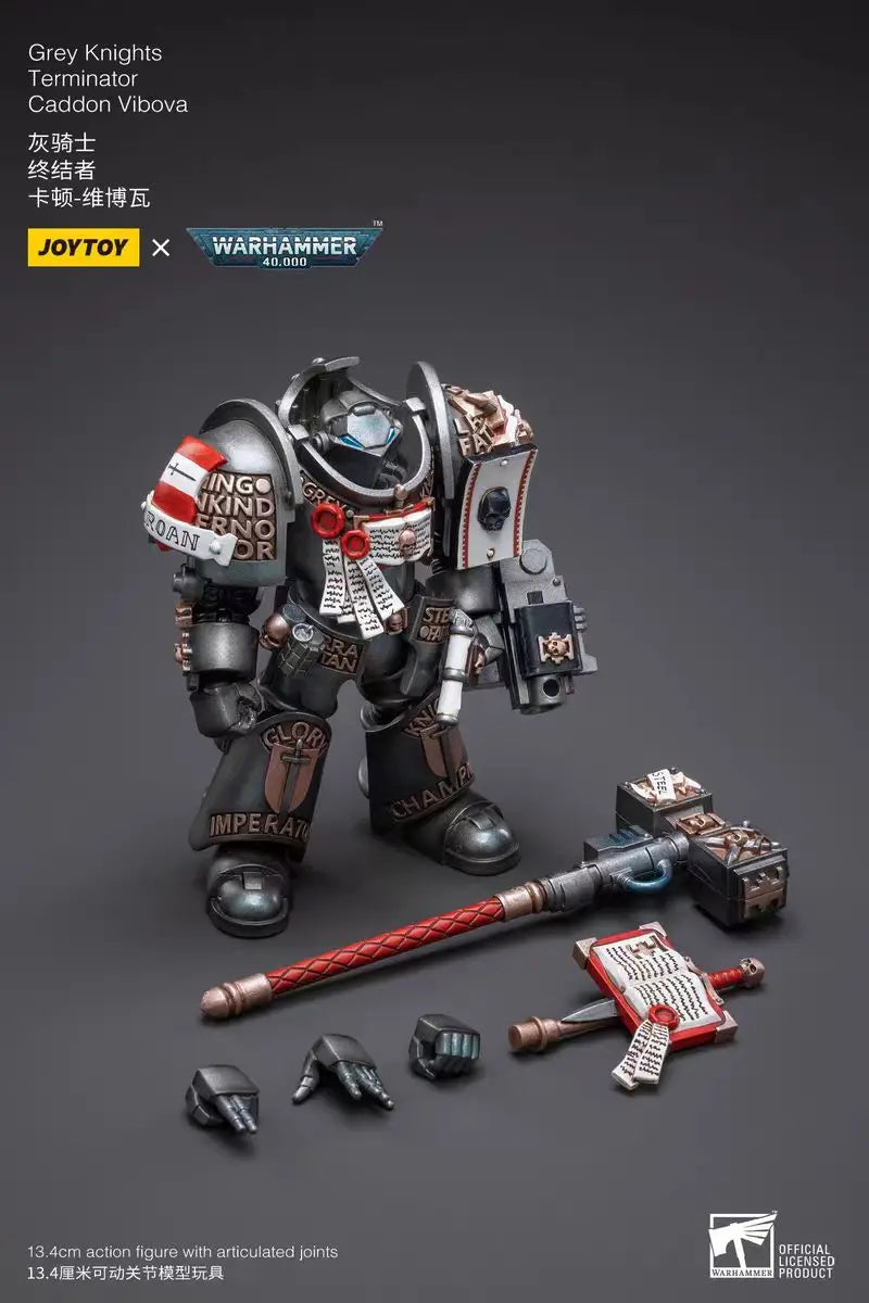 【In Stock 】JOYTOY Warhammer 40K Grey Knights Terminator Caddon Vibova 1/18 Action Figures Models Toys Collection