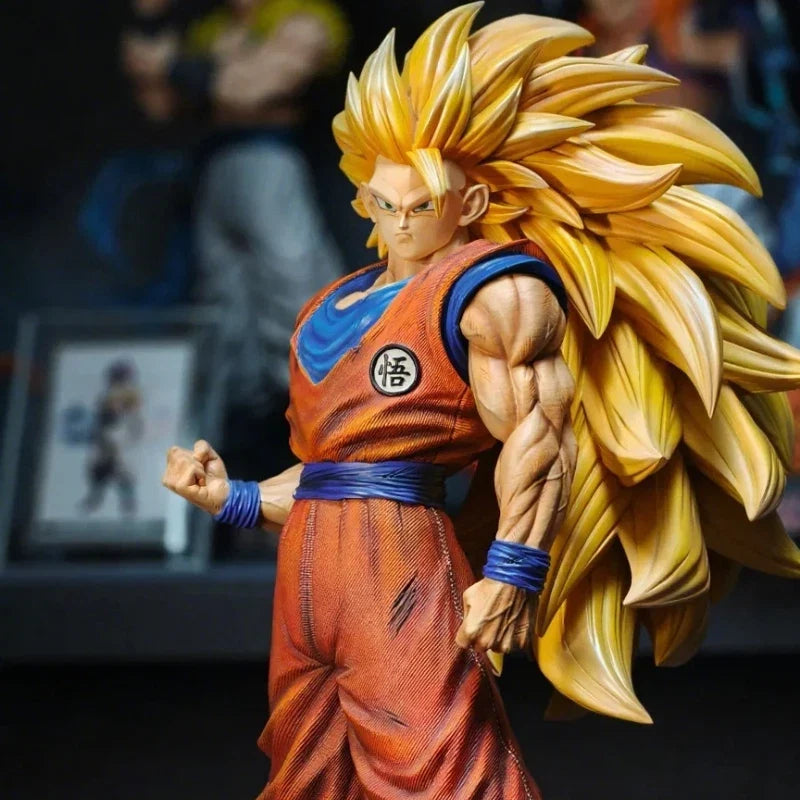 Dragon Ball 54cm JT 2% SSJ3 Goku Action Figures Large Size PVC Exquisite Anime Statue GK Collectable Model Toy Desktop Deco Gift