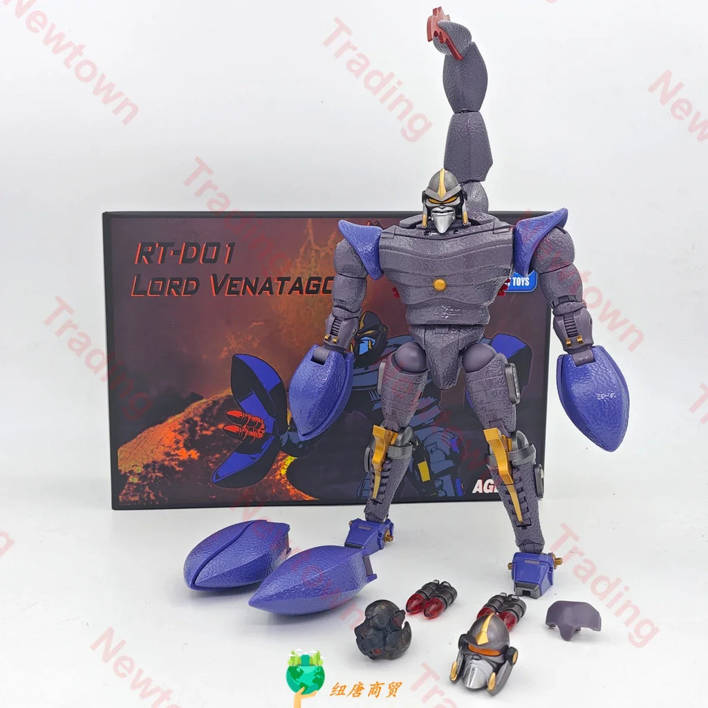 48 Hours Shipping Robot Toy Conversion RT-D01 Lord Venatagon 16.2 Cm Beast War Mini Bag Action Figure