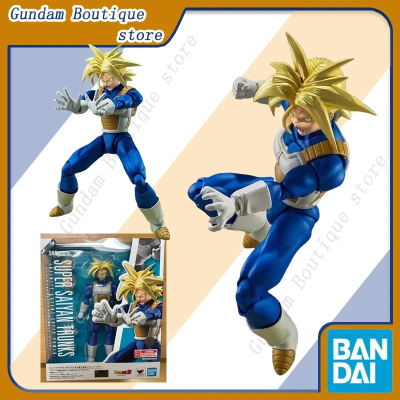 Bandai Genuine SHF Dragon Ball SUPER SAIYAN TRUNKS -INFINITE LATENT SUPER POWER- Anime Action Figure Model Toys Gift Children