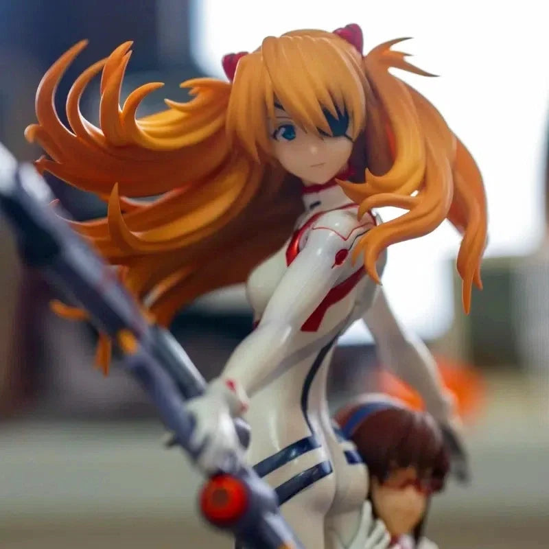 Action Figures Eva 27cm Asuka Mari Makinami Garage Kit Anime Bishoujo Model Double Character Peripheral Toy Statue Ornament Gift