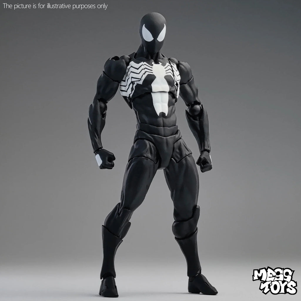 MESS TOYS 16cm The Black Neighbor Symbiotic Spider-Man Black Venom Suit Joint Action Figures Collect Desktop Ornaments Boy Gift
