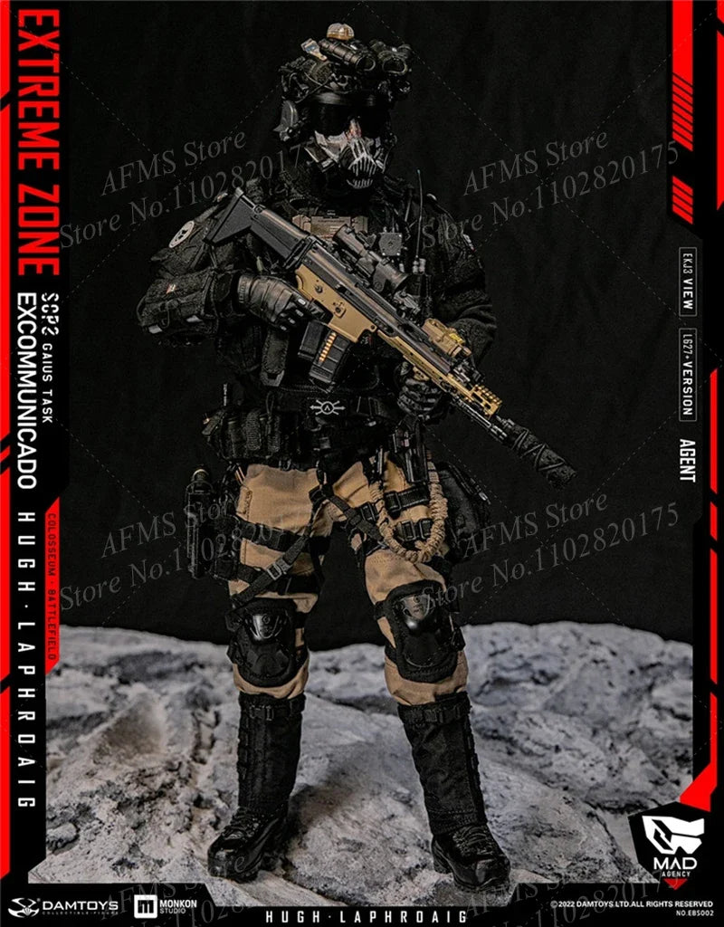 Damtoys EBS002 1/6 Scale Collectible Figure Extreme Zone Agent Hugh Laphroaig Full Set 12Inch Men Soldier Action Figure Body