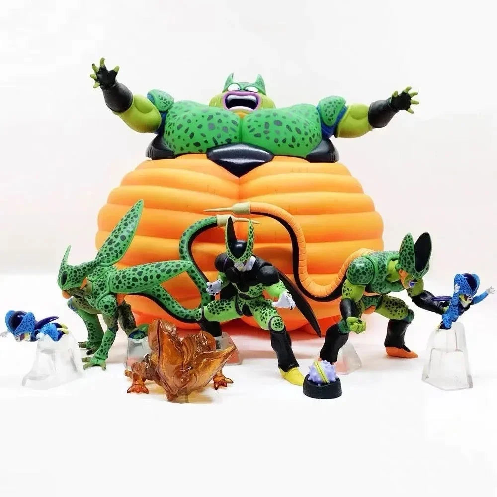 7pcs/set Dragon Ball Z Cell Figure Perfect Cell First Form Pvc Action Figures Collection Model Toys For Children Adult Gifts