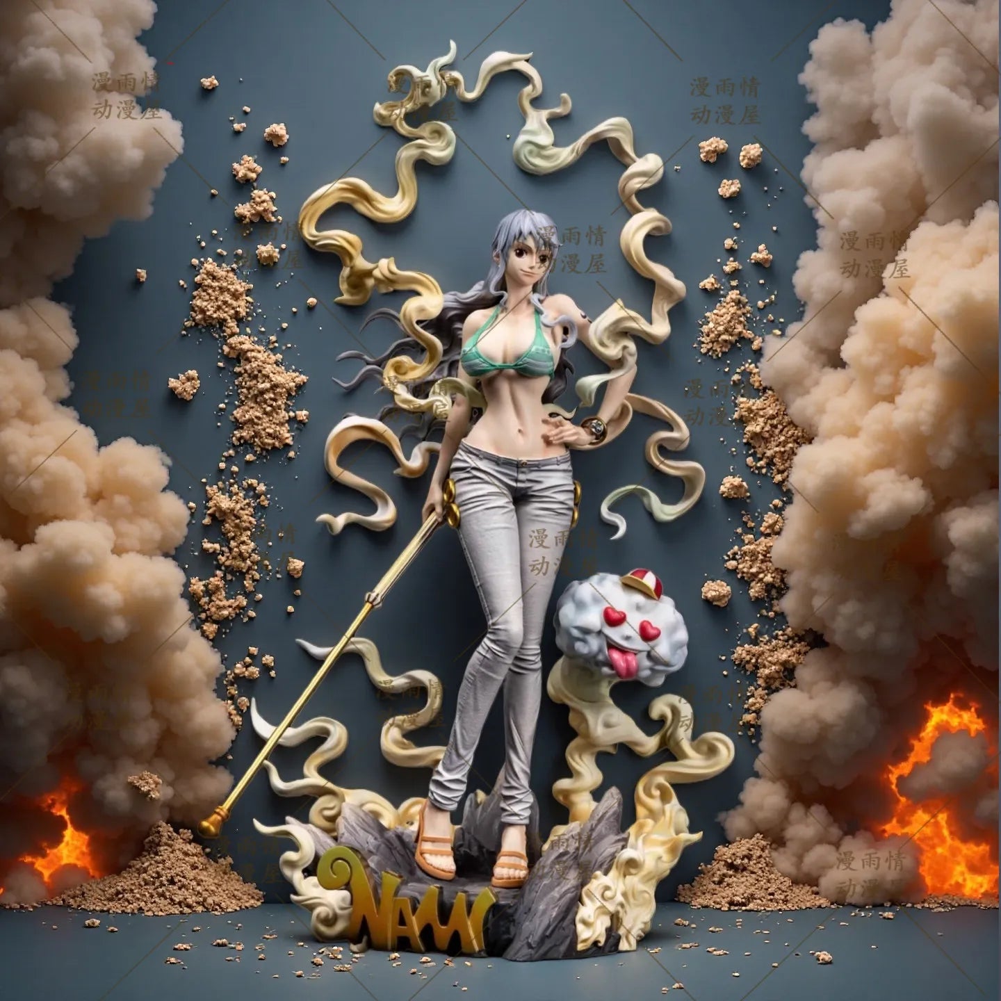 28cm One Piece Gk Nami Sanji Nika Zoro Upgrade Face Carving Pvc Modle Cartoon Figures Toy Desktop Decoration Exquisite Gift