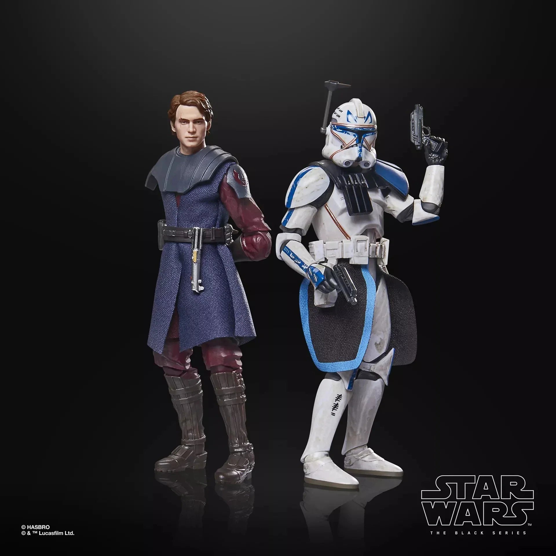 [In-Stock] Hasbro Star Wars The Black Series Anakin Skywalker & Clone Captain Rex 2-Pack 15cm Action Anime Figure Model Toys