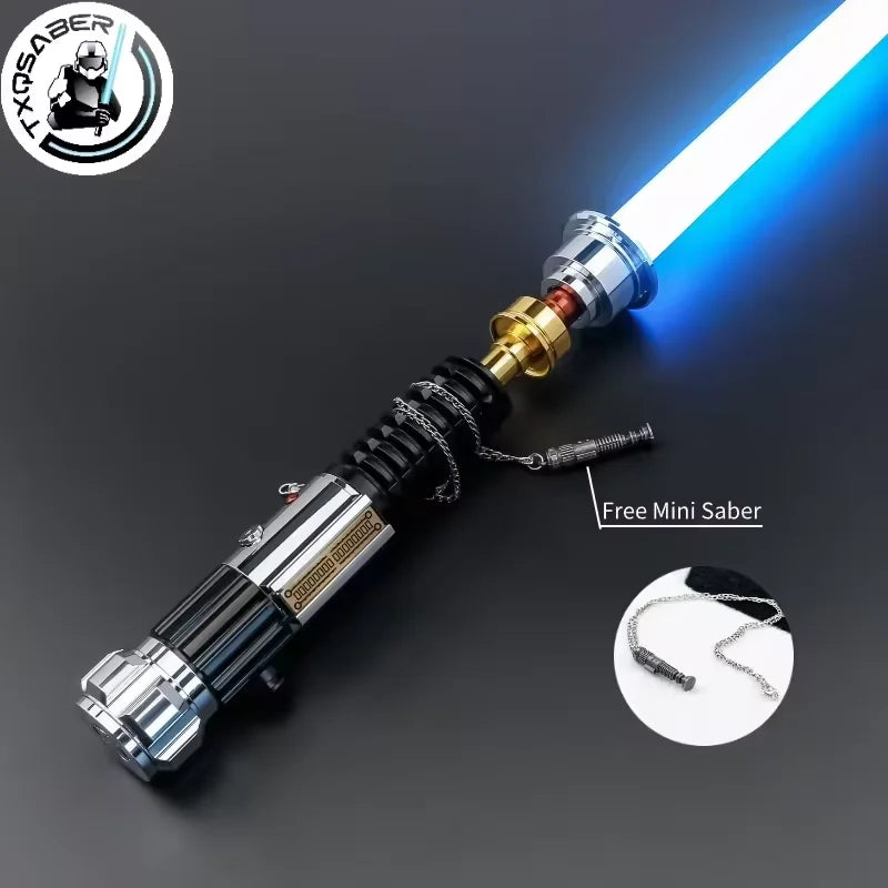 TXQSABER Obi-Wan Kenobi Battle Weathering Smooth Swing Lightsaber Proffie 2.2 Can Programme With Pixel Blade Laser Sword Toys