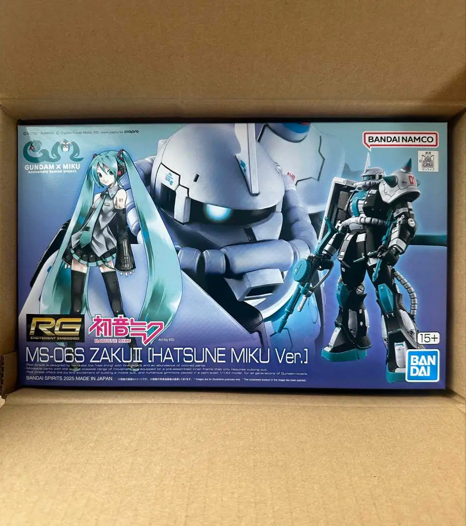 Bandai BP Limited Edition Lotterieverkäufe RG 1/144 MS-06S Zaku 2 Hatsune Miku Ver