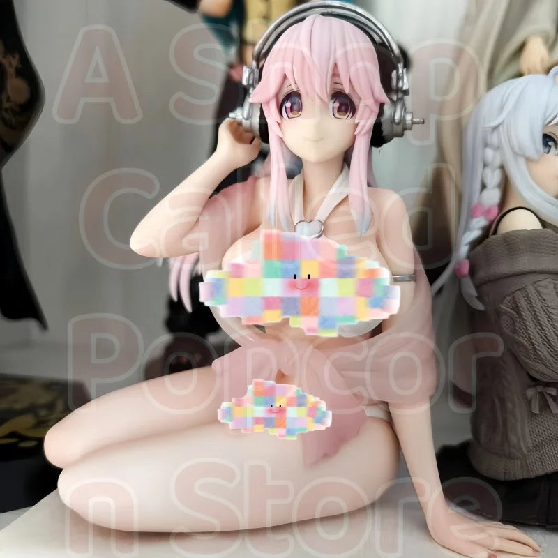 Original Furyu 30cm Super Sonico Anime Action Figures Bunny Girl Tuxedo Pvc Model Figurine Toys Collection Desktop Ornaments