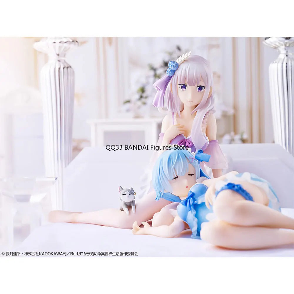 BANDAI Original Ichiban Kuji Re:Life in A Different World From Zero Emilia Siesta Figure Prize B Action Figures Model Decoration