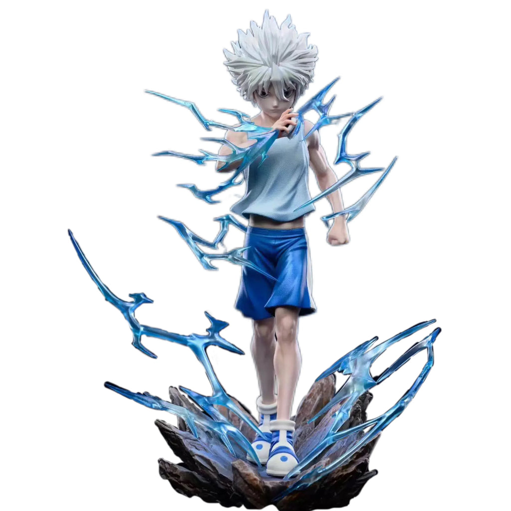 HUNTER×HUNTER Killua Zoldyck Anime Figure Stading Figurine With Special Effect Statue GK 23cm Model Collection Ornament Gift Toy