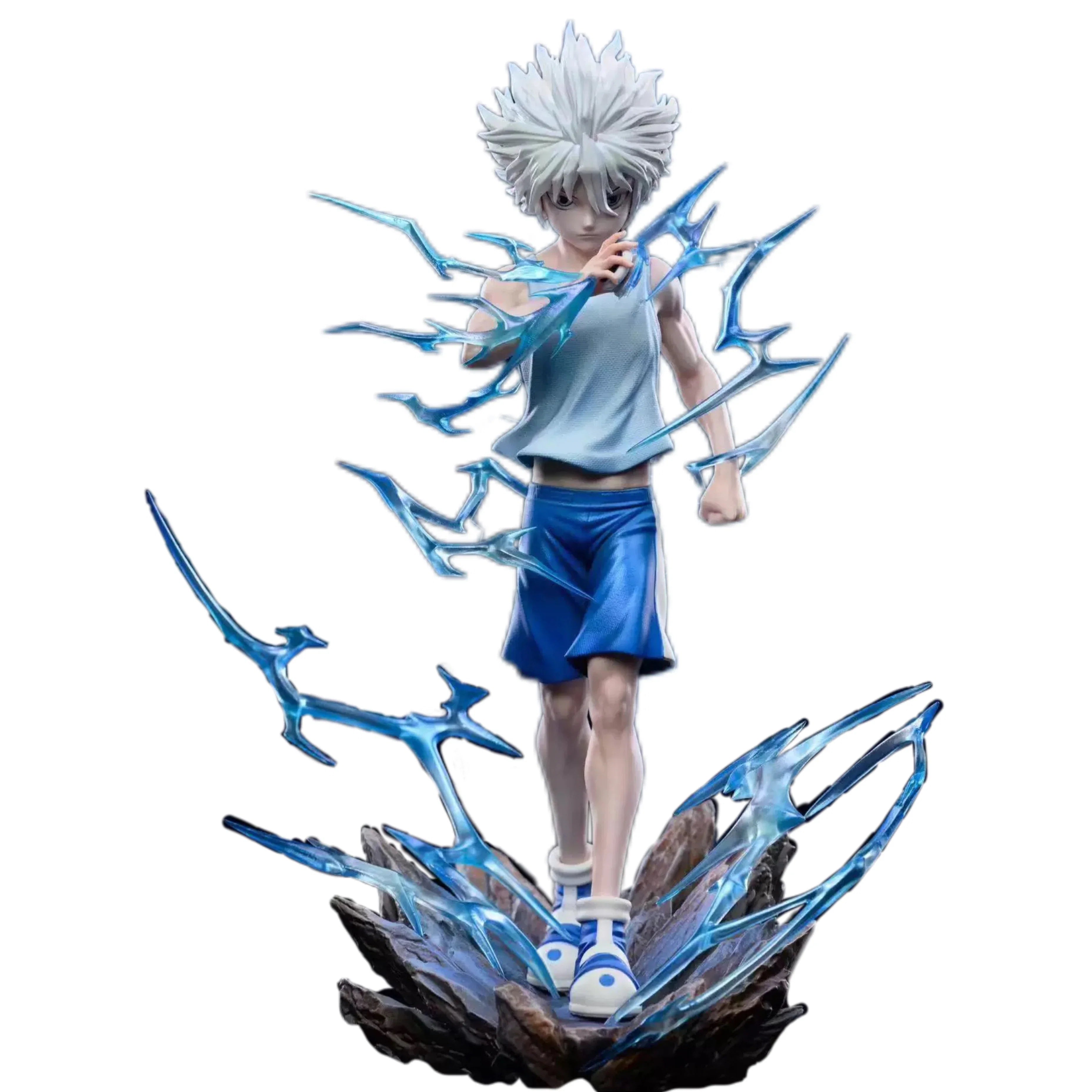HUNTER×HUNTER Killua Zoldyck Anime Figure Stading Figurine With Special Effect Statue GK 23cm Model Collection Ornament Gift Toy