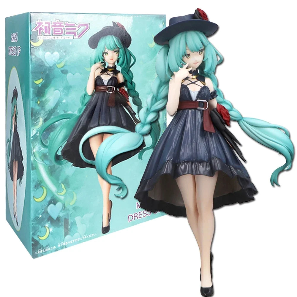20CM Anime Hatsune Miku Action Figures Trio Try iT Figure Outdoor Dress Kawaii Anime Figurines Model Toy Gift Desktop Decoration