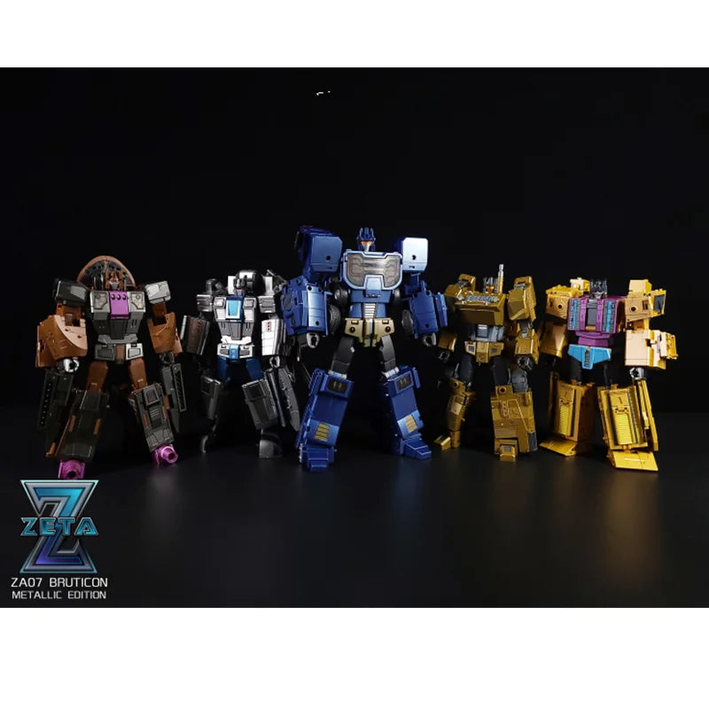 Transformation ZETA ZA07 ZA-07 Metallic Bruticus 5 IN 1 Oversized Alloy Chest Armor Chariot Team Action Figure Robot