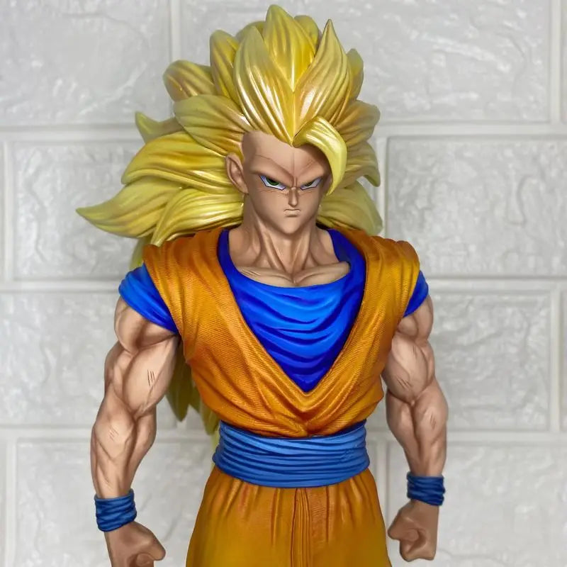 34cm Jt Super Saiyan 3 Goku Dragon Ball Action Figure Collectible Anime Model Statue Desktop Decoration Gift In 2 Colors