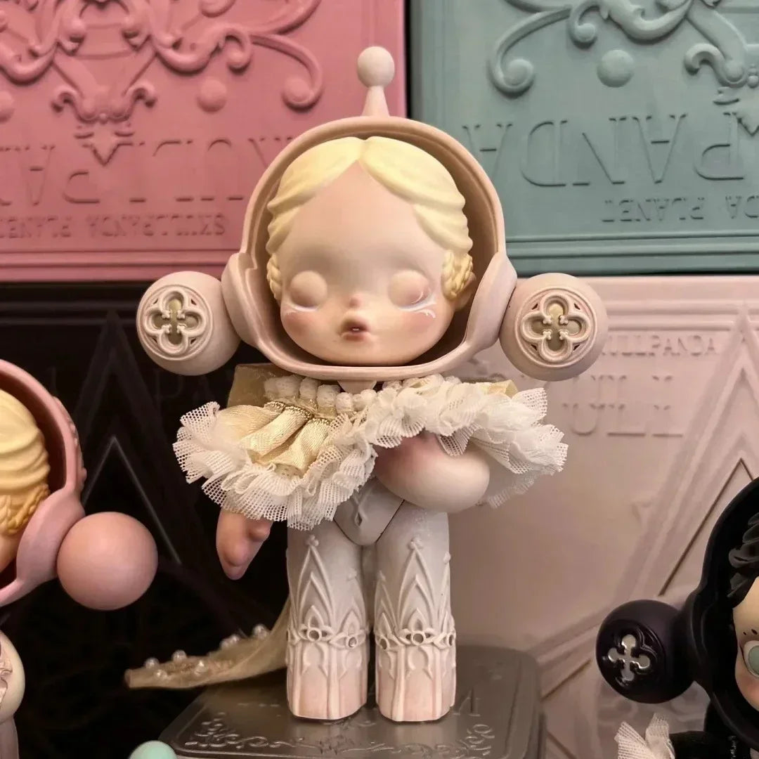 Skullpanda Baby Series Flower Blooming Figure Pink Green SP Art Toy Skllpanda Culture Aesthetic Addict Photographer