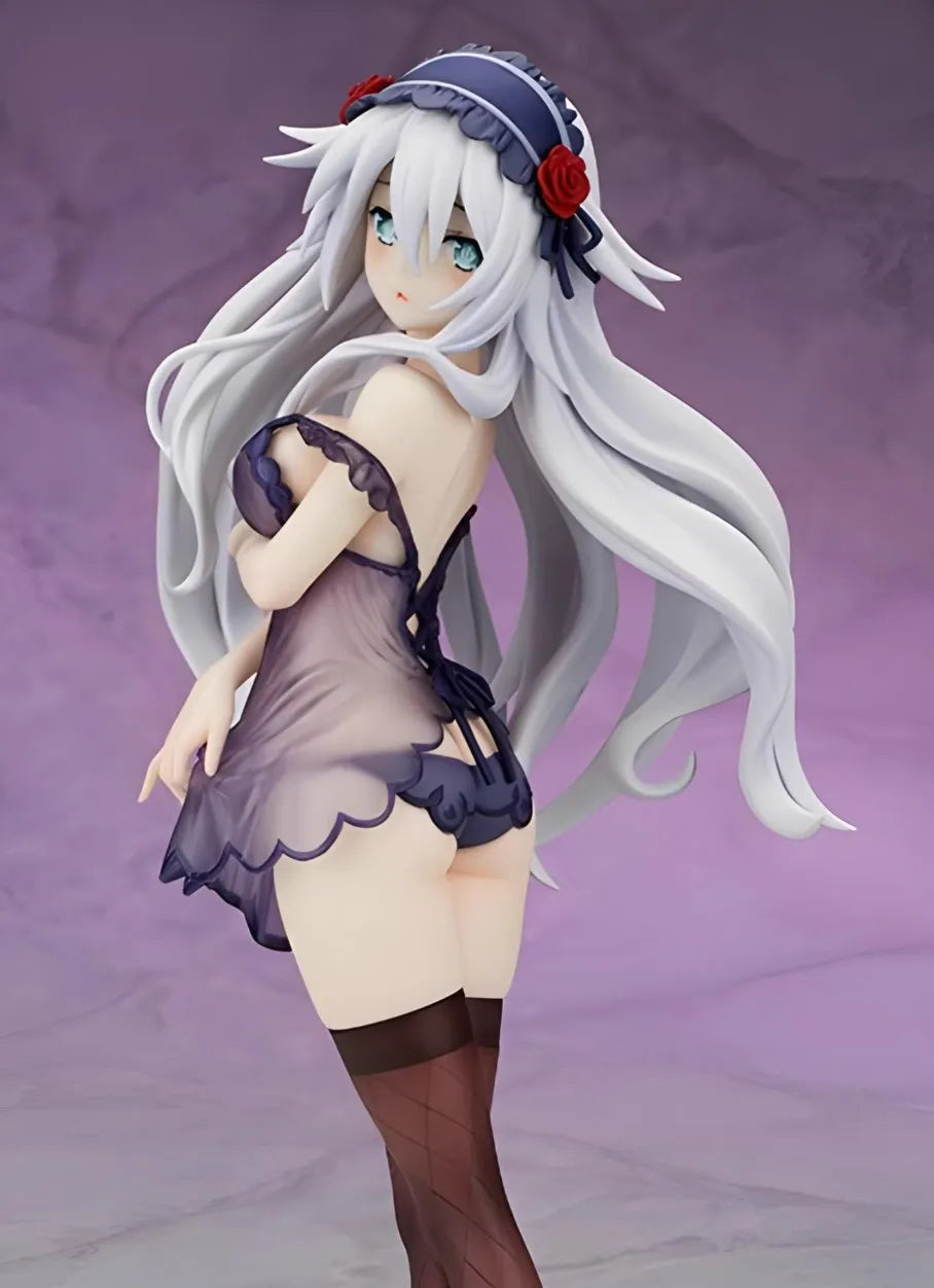 23cm Neptunia Series Noire Black Heart Beautiful Girl Anime Handmade Action Figures Desktop Case Decoration Ornament Gift