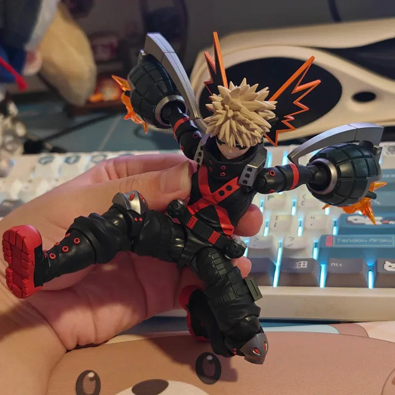 Authentic Bandai My Hero Academia Katsuki Bakugo Figure Anime Merchandise Articulated Action Toy Collectible Decorative Piece