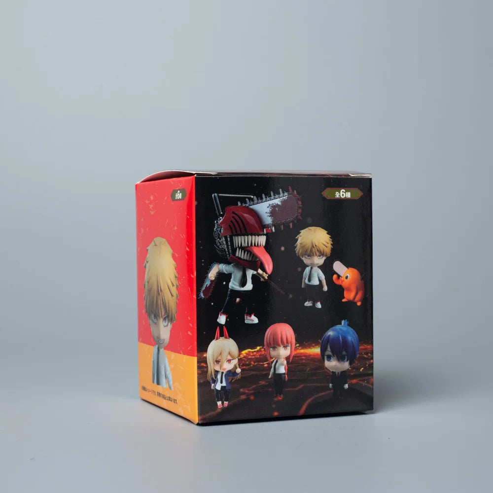 6PCS Denji Pochita Makima Hayakawa Aki Power Anime Figurine Action Figure Toys Doll Christmas Gift With Box