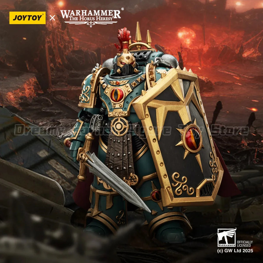 【In stock】Original JOYTOY Warhammer 40K Sons of Horus Little Horus Aximand Captain of The 5th Company 1/18 Action Figure Toys