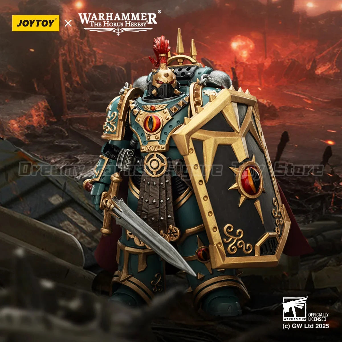【In stock】Original JOYTOY Warhammer 40K Sons of Horus Little Horus Aximand Captain of The 5th Company 1/18 Action Figure Toys