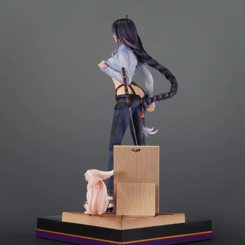 51cm New Genshin Impact Anime Figure Raiden Shogun Peripherals Model Beautiful Girl Statue Desktop Ornaments Birthday Gifts Toys