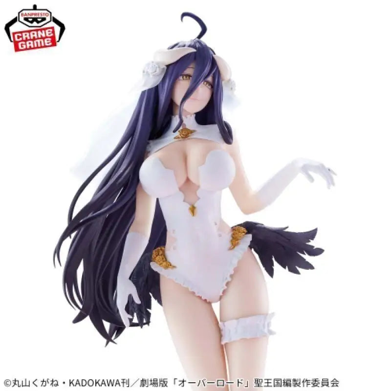 Genuine Bandai Namco Banpresto Overlord Albedo Glitter Glamours Albedo Wedding Ver Pvc Collector Anime Figure Model Toy Gift