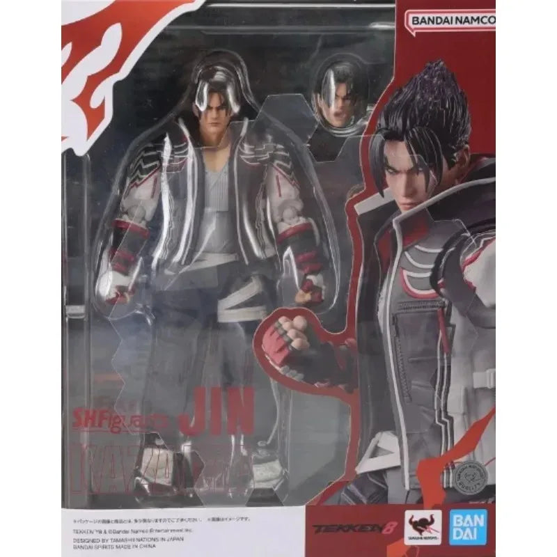 Bandai Original S.H.Figuarts TEKKEN 8 KAZUYA MISHIMA  AND JIN KAZAMA Finished Model Kit Anime Full Action Toy Gifts for Kids