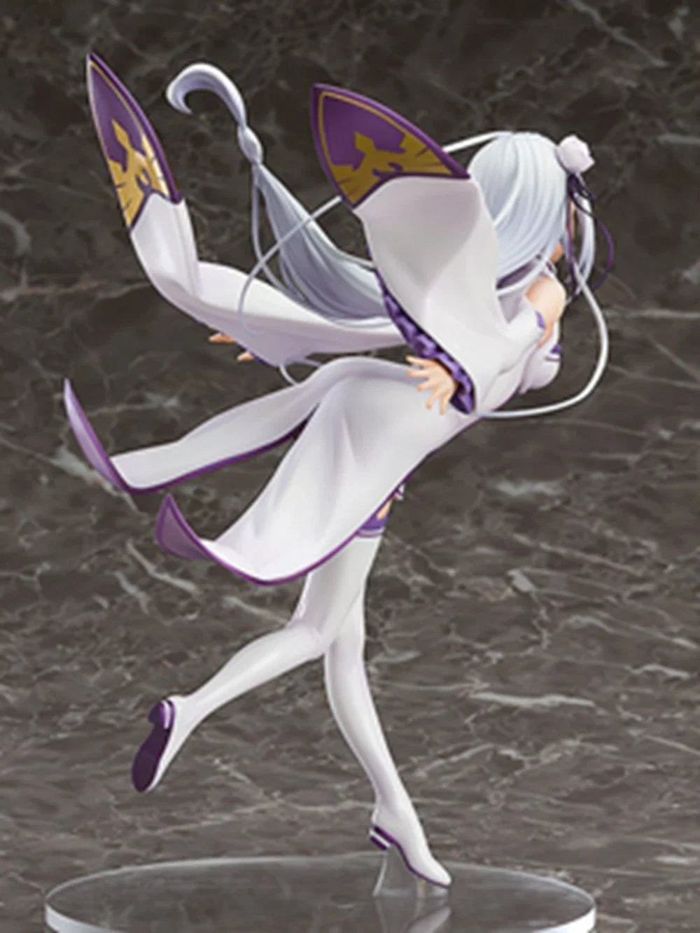 25CM Anime Re:Zero kara Hajimeru Isekai Seikatsu Emilia Figure 1/7 Standing Model Toy Gift Collection Action Figure PVC