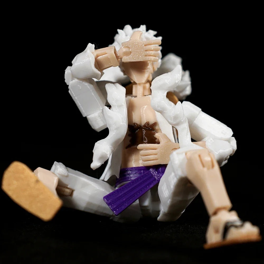 3D Printed ONE PIECE Monkey D Luffy Nika Toys Action Figures Anime Multi-Jointed Shapeshift Toy Mannequin Ornaments Model Gifts