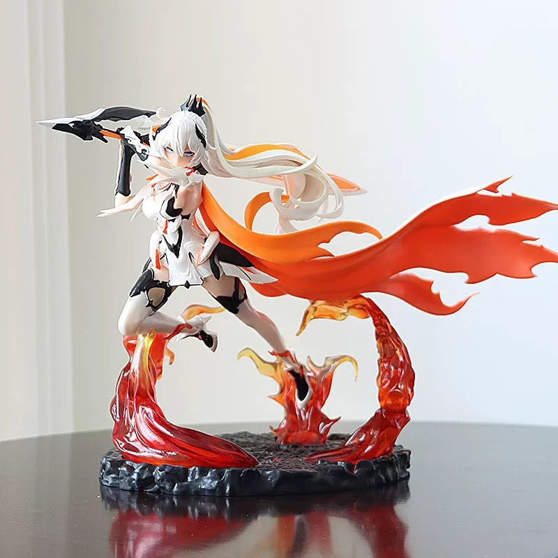 Honkai Impact 3rd Elysia Pink Sweetheart Maid Figur mit Desserttablett Anime GK Modell Sammlerstück Geburtstagsgeschenk für Gaming-Fans