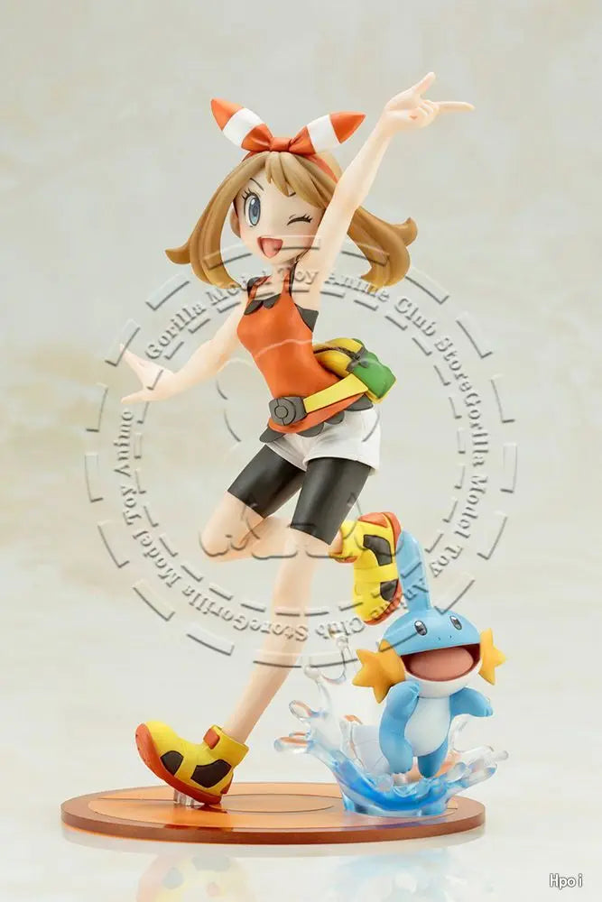 In Stock Original Genuine KOTOBUKIYA ARTFX J Pokémon May & Mudkip 195mm Action Figure Model Statue Collectible Toys Gifts