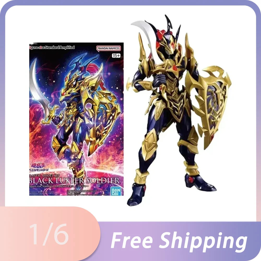 Bandai Original Anime Yu-Gi-Oh! Duel Monsters Figure-rise BLACK LUSTER SOLDIER Action Figure Assembly Model Toys Ornaments Gifts