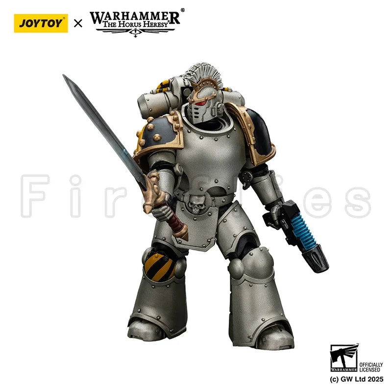 1/18 JOYTOY Action Figure Horus Iron Warriors MKVI Tactical Sergeant and Command Squad Chosen with Legion Standard