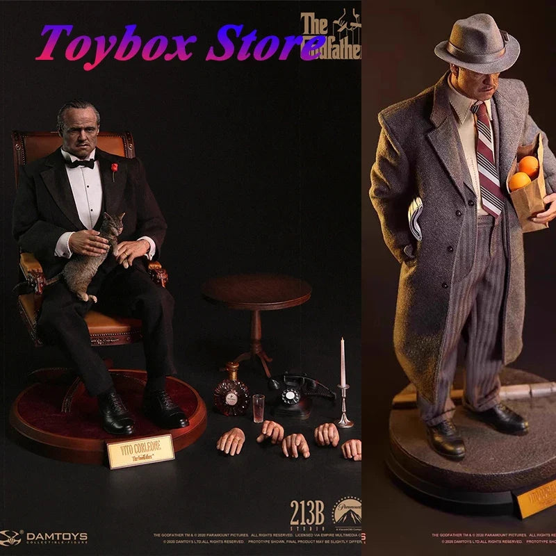 DAMTOYS DAM DMS032 1972 Version Suit Cloth The Godfather Action Figure DMS033 1/6 Gray Vintage Style VITO CORLEONE Mini Figurine