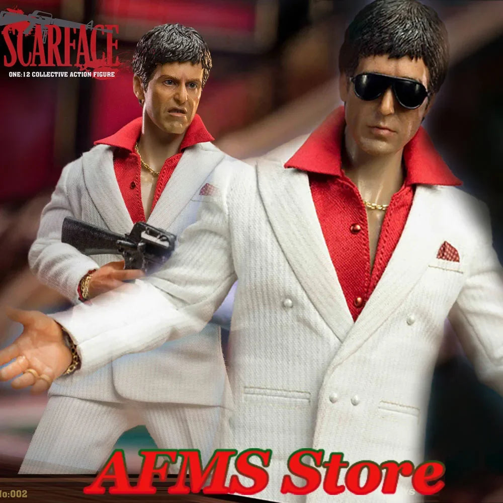 Shark Toys 002 1/12 Scale Collectible Figure Scarface Tony Montana Al Pacino Full Set  6" Men Soldier Action Figure Dolls Toys
