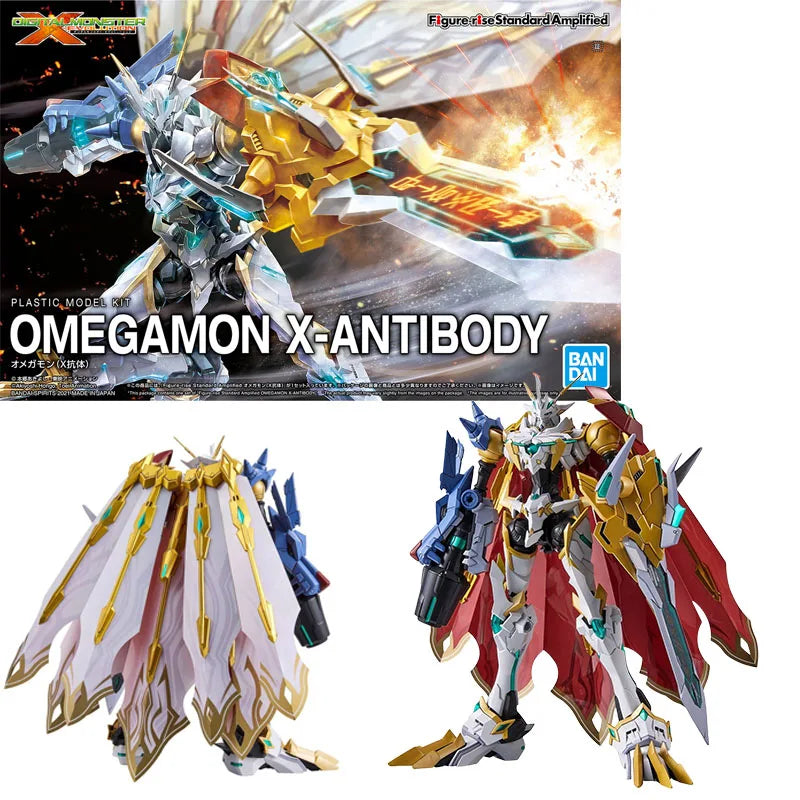 Bandai Genuine FRS Digimon Adventure Metal Garurumon War Greymon Omegamon X-Antibody Anime Action Figure Assembly Model Toy Gift