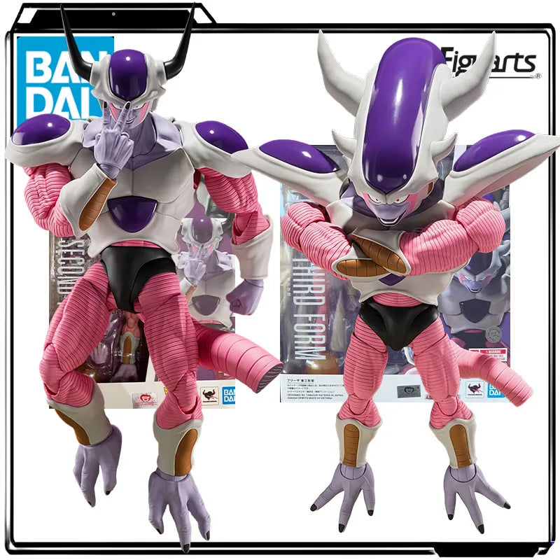 Bandai Genuine S.H.Figuarts Anime FigureDragon Ball Z Frieza Second Form & Frieza Third Form Action Figure Toys for Boys Kids