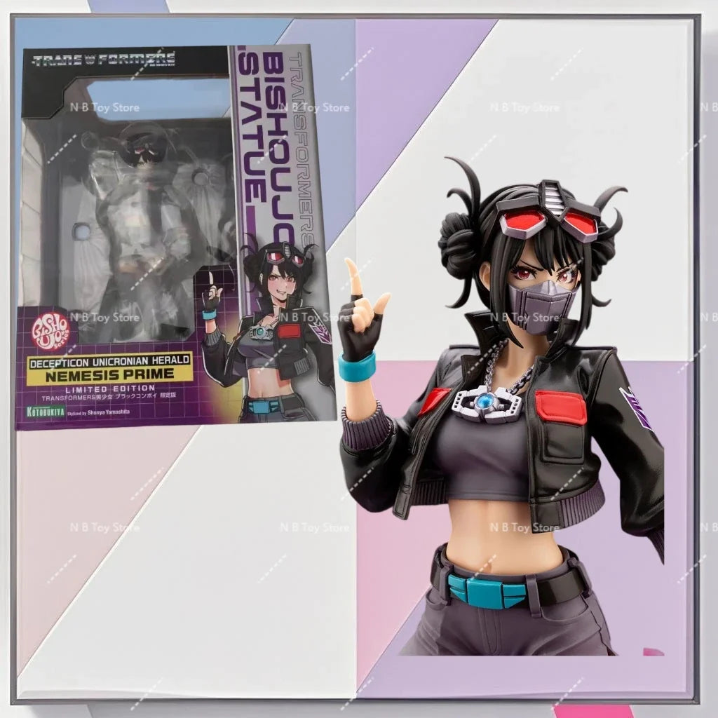 Original Kotobukiya Bishoujo Dark Optimus Prime Anime Figure PVC 23.5CM Collectible Model Satuette Ornament Gift
