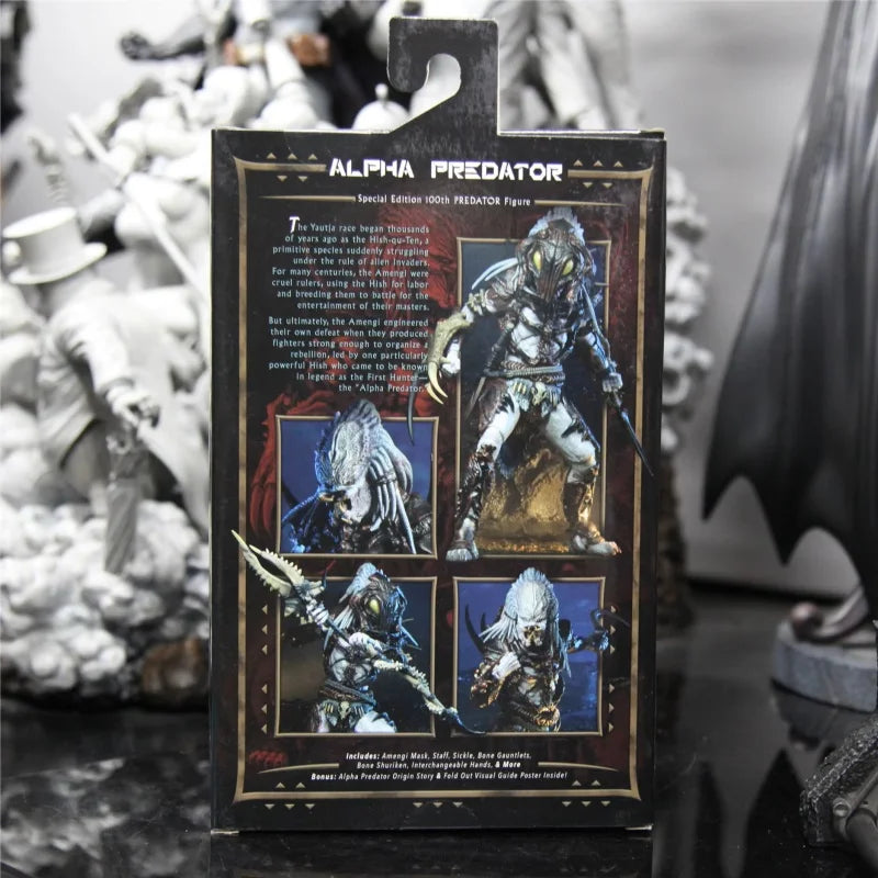 Neca 100th Predator Figure Special Version Original Alpha Collectible Figurines New Mobile Doll Desktop Decoration Toy Boy Gift