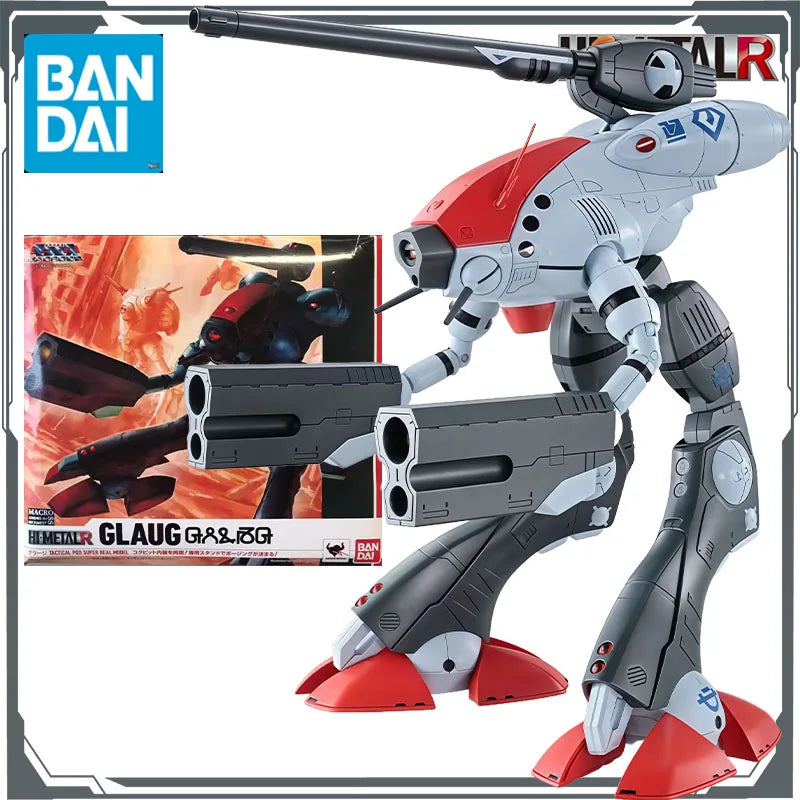 Bandai Original HI-METAL R Guraaji"Super Dimension Fortress Macross"Anime Action Figures Toys for Boys Christma Gift Collectible