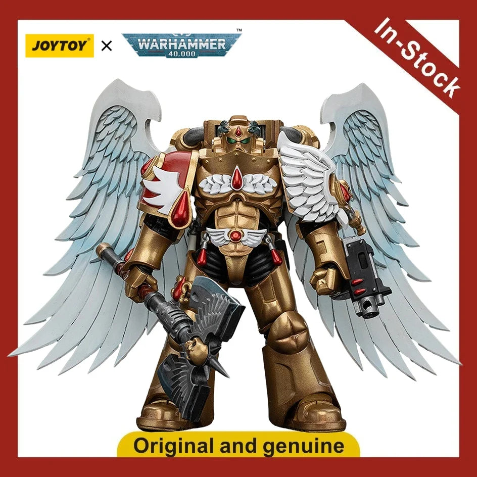 【In Stock 】JOYTOY Warhammer 40K Blood Angels Sanguinary Guard with Encarmine Axe 1/18 Action Figures Model Toys Gifts